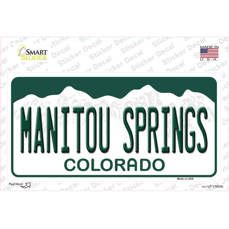 LP-11654s-M Manitou Springs Colorado Novelty Sticker Decal, Medium