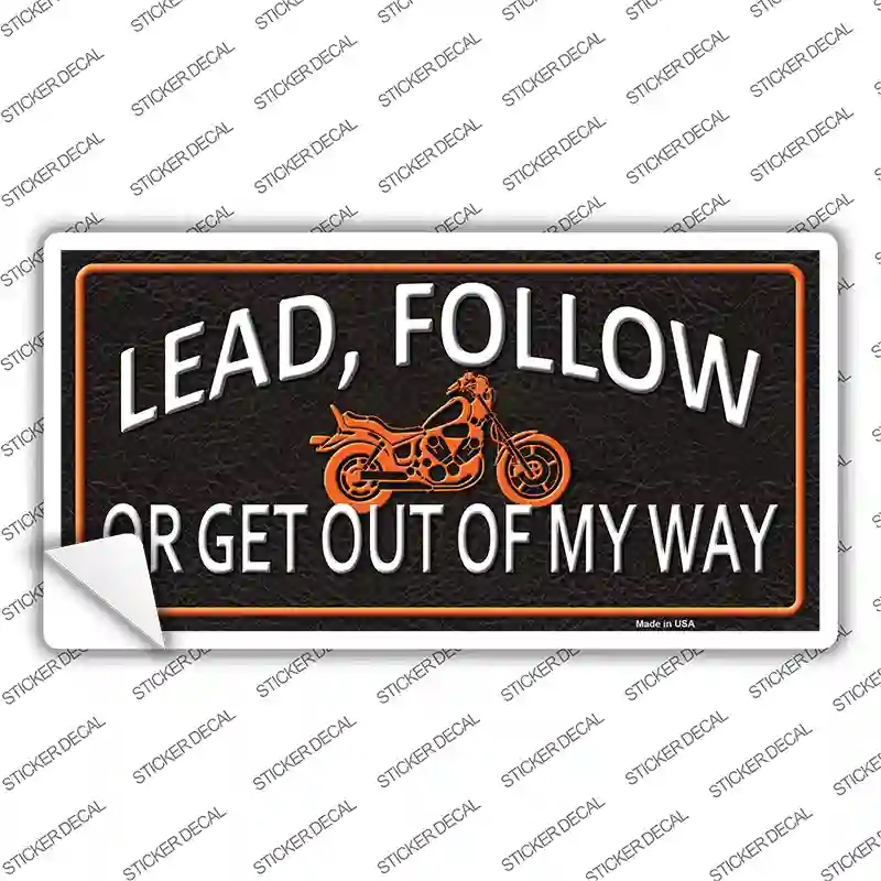 LP-11667s-L Lead Follow Novelty Sticker Decal, Large