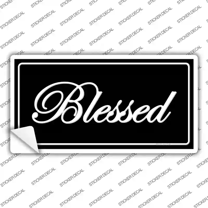 LP-11703s-S Blessed Black Novelty Sticker Decal, Small