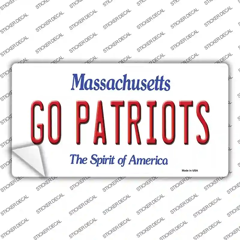 LP-13407s-XL Go Patriots Novelty Sticker Decal, Extra Large