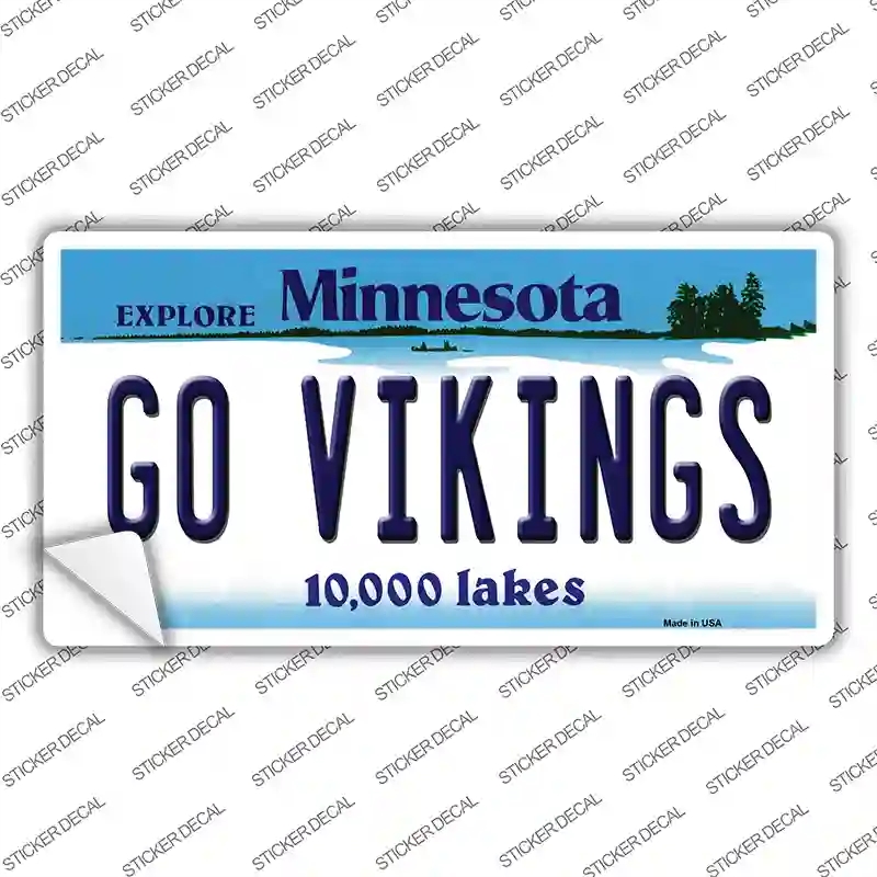 LP-13421s-S Go Vikings Novelty Sticker Decal, Small