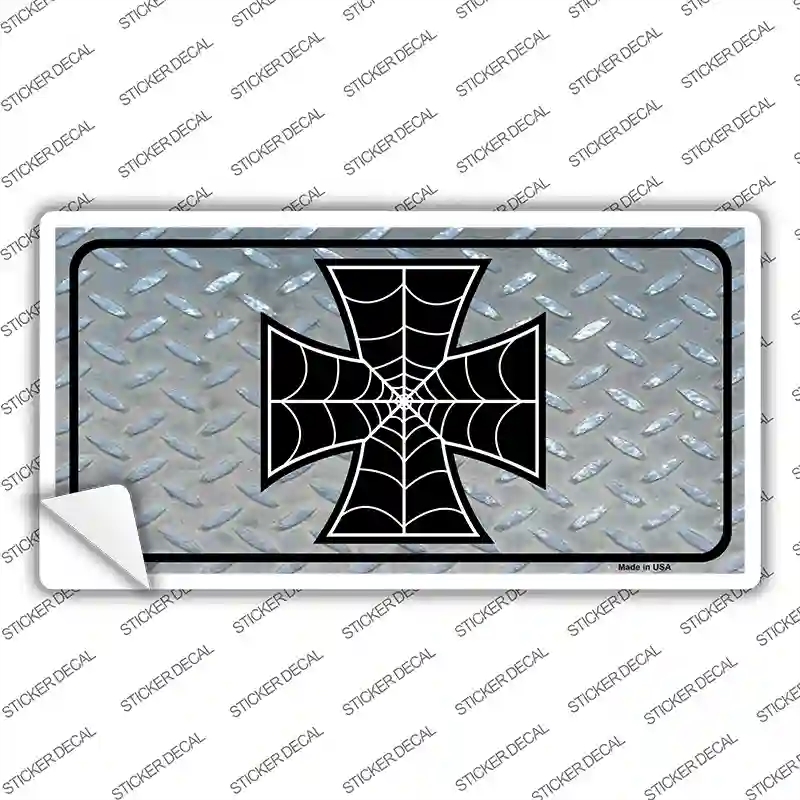 LP-3812s-S Maltese Cross Spider Web Novelty Sticker Decal, Small