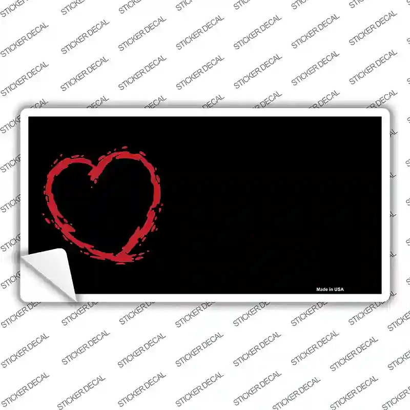 LP-3868s-XL Heart Offset Novelty Sticker Decal, Extra Large