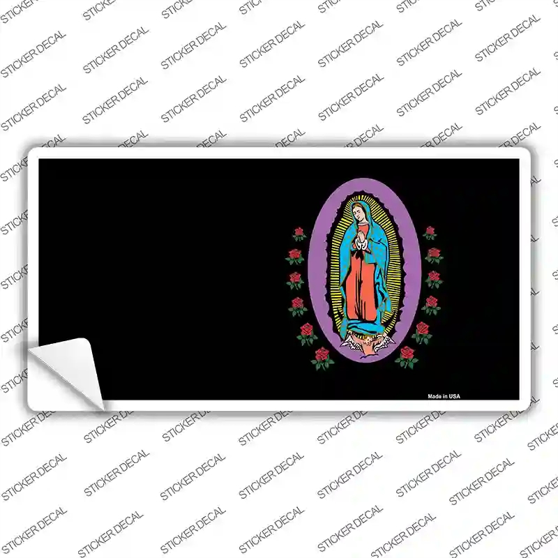 LP-4187s-L Virgin Mary Black Novelty Sticker Decal, Large