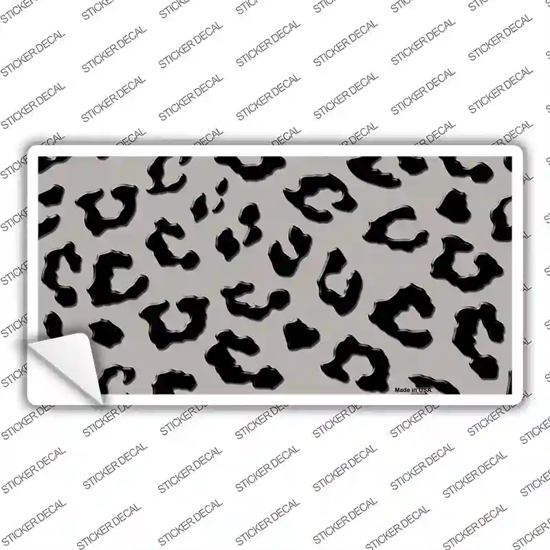 LP-4521s-XL Gray Black Cheetah Novelty Sticker Decal, Extra Large