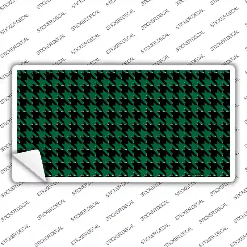 LP-4561s-XL Green Black Houndstooth Novelty Sticker Decal, Extra Large