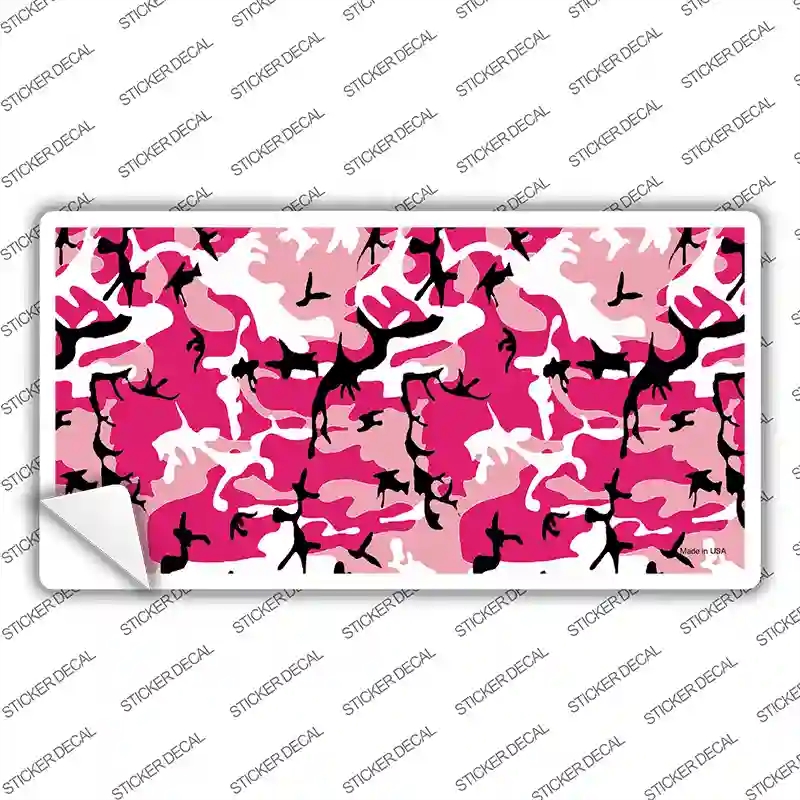 LP-2273s-L Pink Camouflage Novelty Sticker Decal, Large