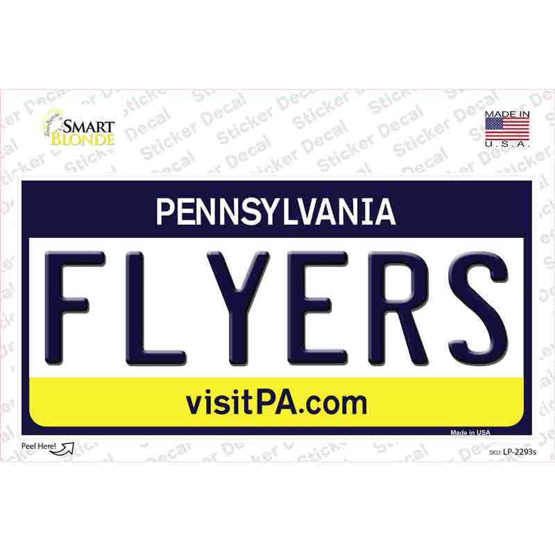 LP-2293s-M Flyers Pennsylvania State Novelty Sticker Decal, Medium