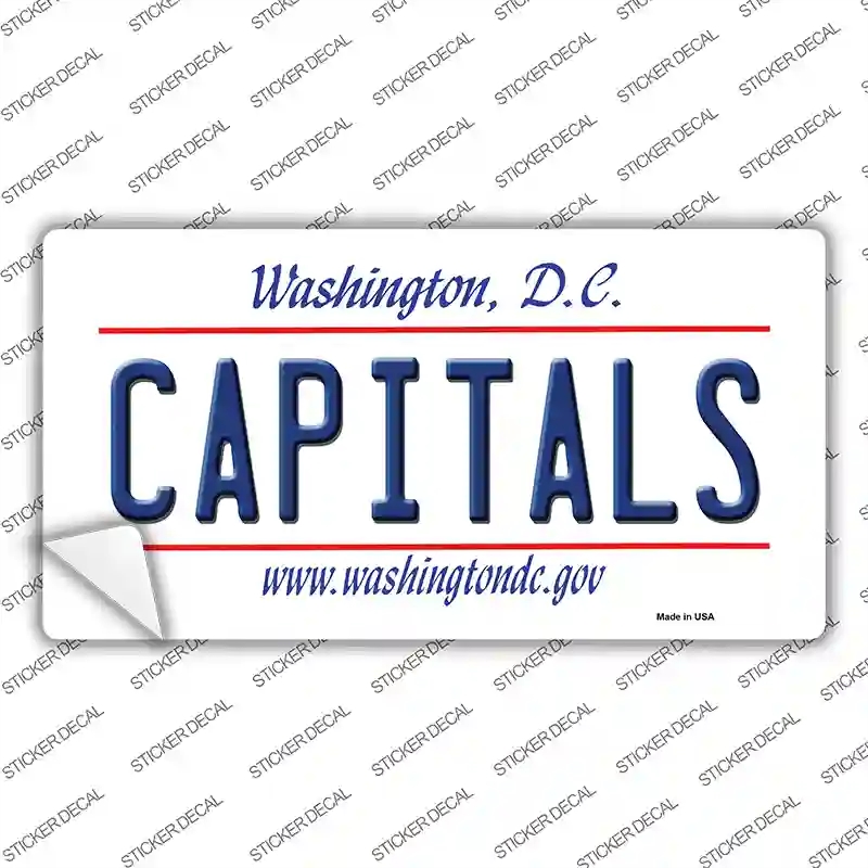 LP-2299s-S Capitals Washington DC State Novelty Sticker Decal, Small