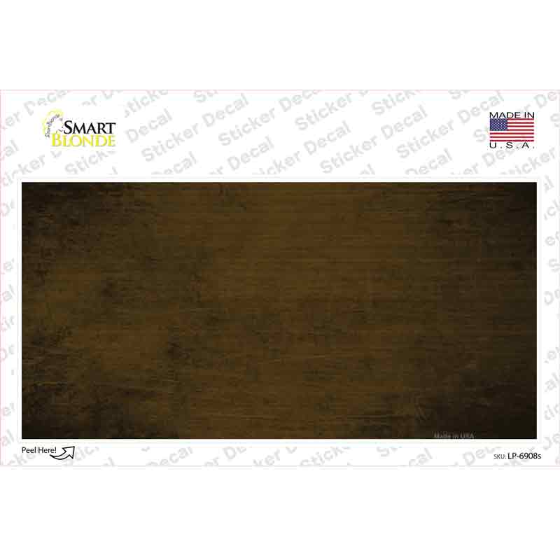 LP-6908s-M Brown Oil Rubbed Solid Novelty Sticker Decal, Medium