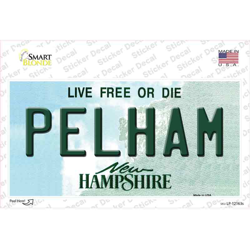 LP-12163s-M Pelham   Hampshire Novelty Sticker Decal, Medium