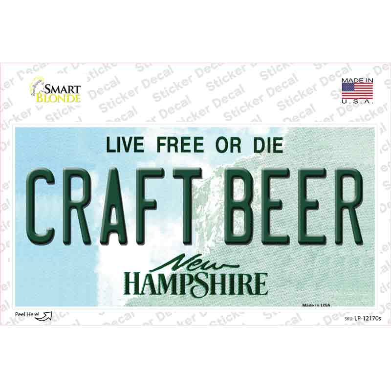 LP-12170s-M Craft Beer   Hampshire Novelty Sticker Decal, Medium