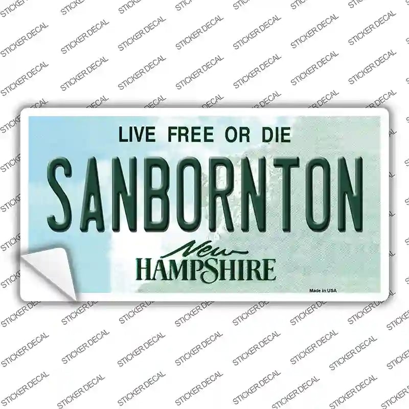 LP-12197s-XL Sanbornton   Hampshire Novelty Sticker Decal, Extra Large