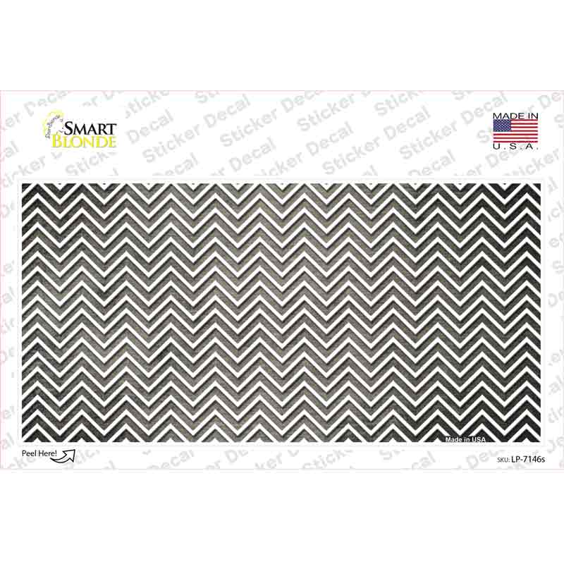 LP-7146s-M Tan White Small Chevron Oil Rubbed Novelty Sticker Decal, Medium
