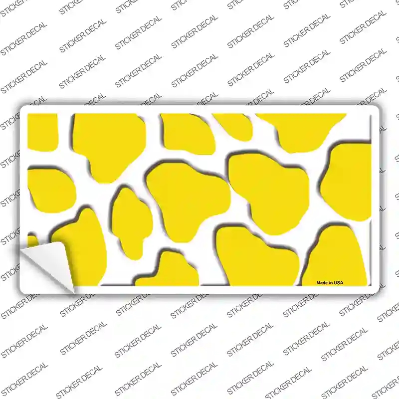 LP-1432s-XL Yellow White Giraffe Novelty Sticker Decal, Extra Large