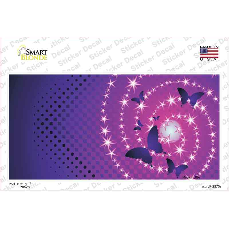 LP-2375s-M Celestial Butterflies Novelty Sticker Decal, Medium
