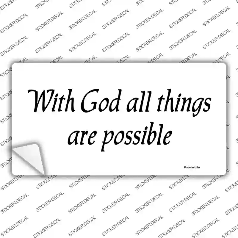 LP-239s-S All Things Possible Novelty Sticker Decal, Small