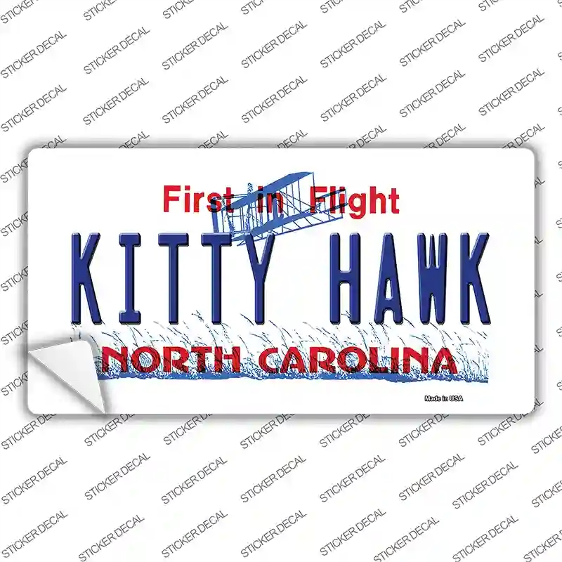 LP-12305s-XL North Carolina Kitty Hawk Novelty Sticker Decal, Extra Large