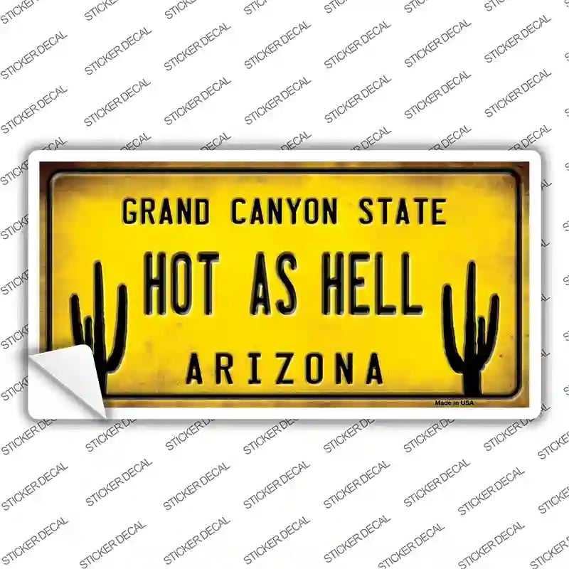 LP-12320s-S Arizona Hot As Hell Novelty Sticker Decal, Small