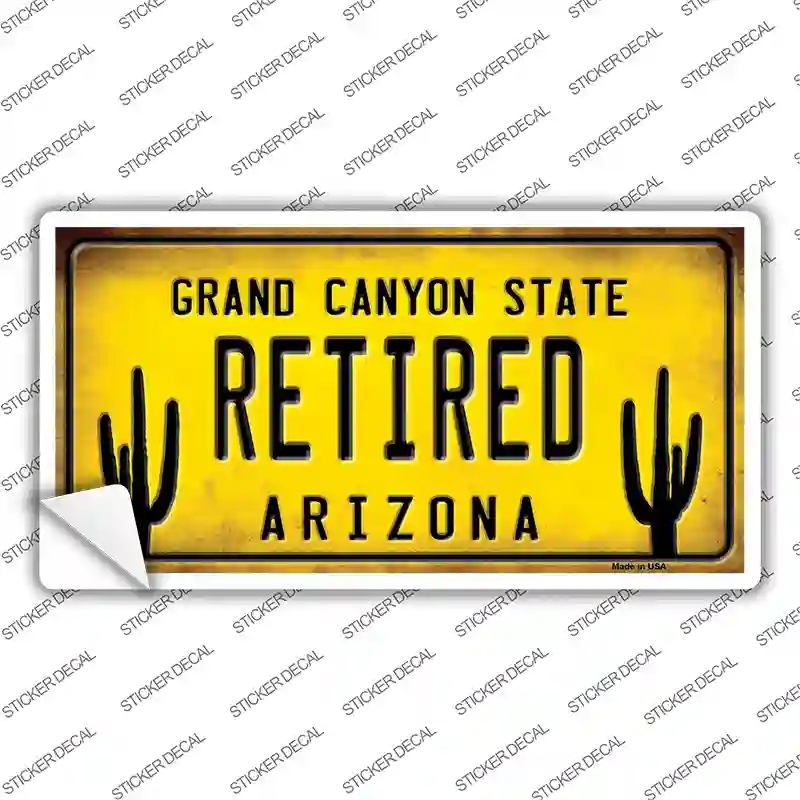 LP-12326s-S Arizona Retired Novelty Sticker Decal, Small