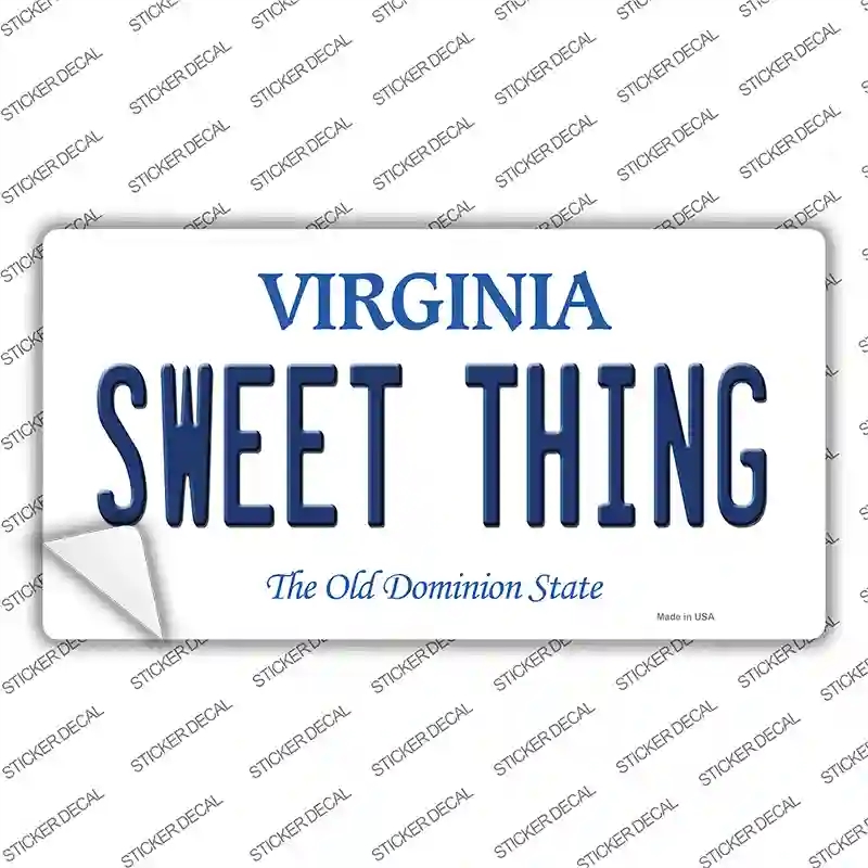LP-12513s-S Sweet Thing Virginia Novelty Sticker Decal, Small