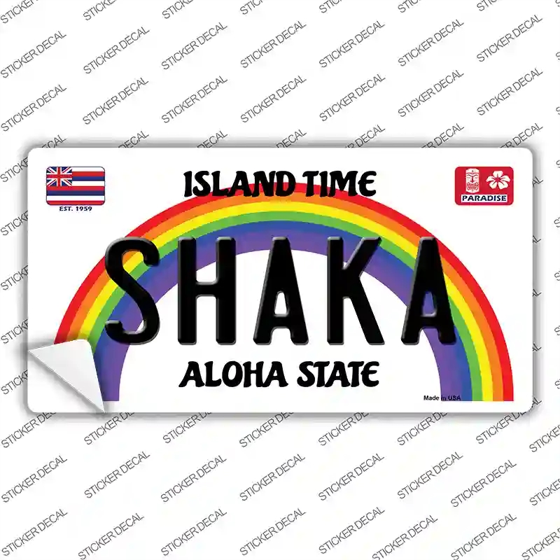 LP-12539s-S Shaka Hawaii Novelty Sticker Decal, Small
