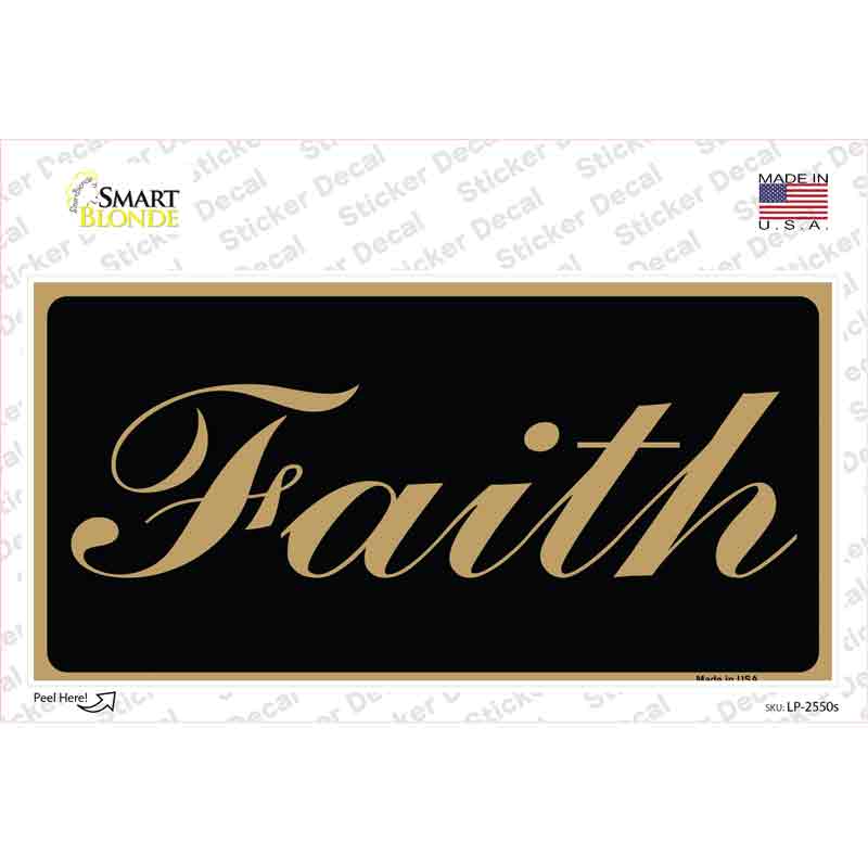 LP-2550s-M Faith Novelty Sticker Decal, Medium