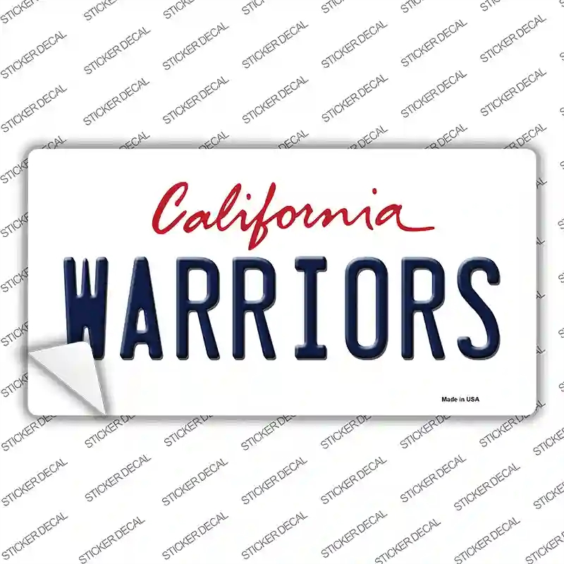 LP-2571s-S Warriors California State Novelty Sticker Decal, Small