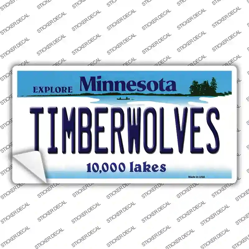 LP-2579s-S Timberwolves Minnesota State Novelty Sticker Decal, Small