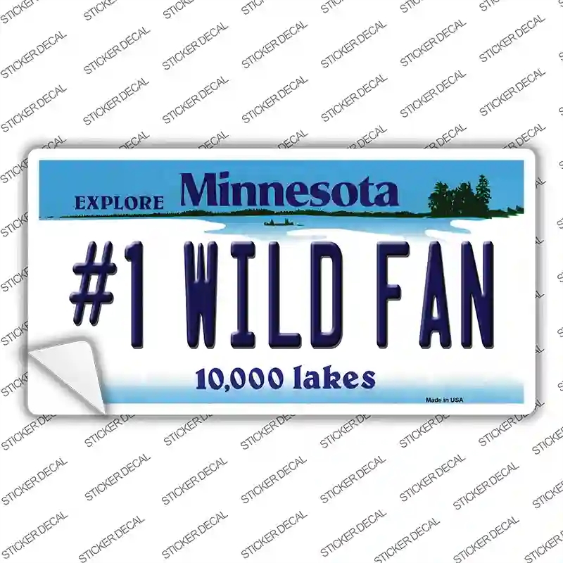 LP-13428s-S Number 1 Wild Fan Novelty Sticker Decal, Small