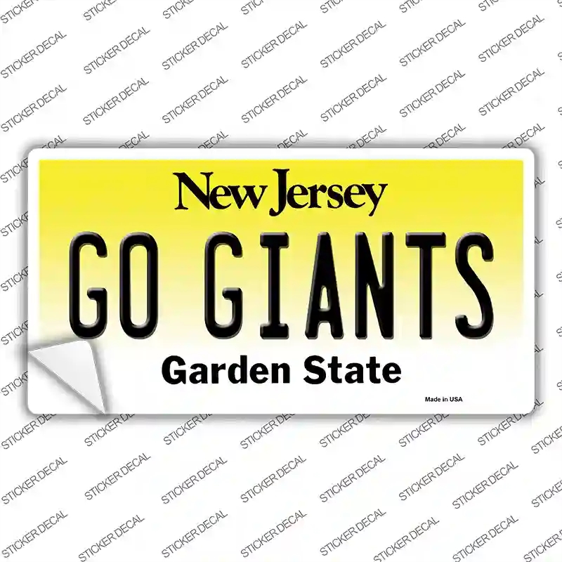 LP-13441s-XL   Jersey Go Giants Novelty Sticker Decal, Extra Large