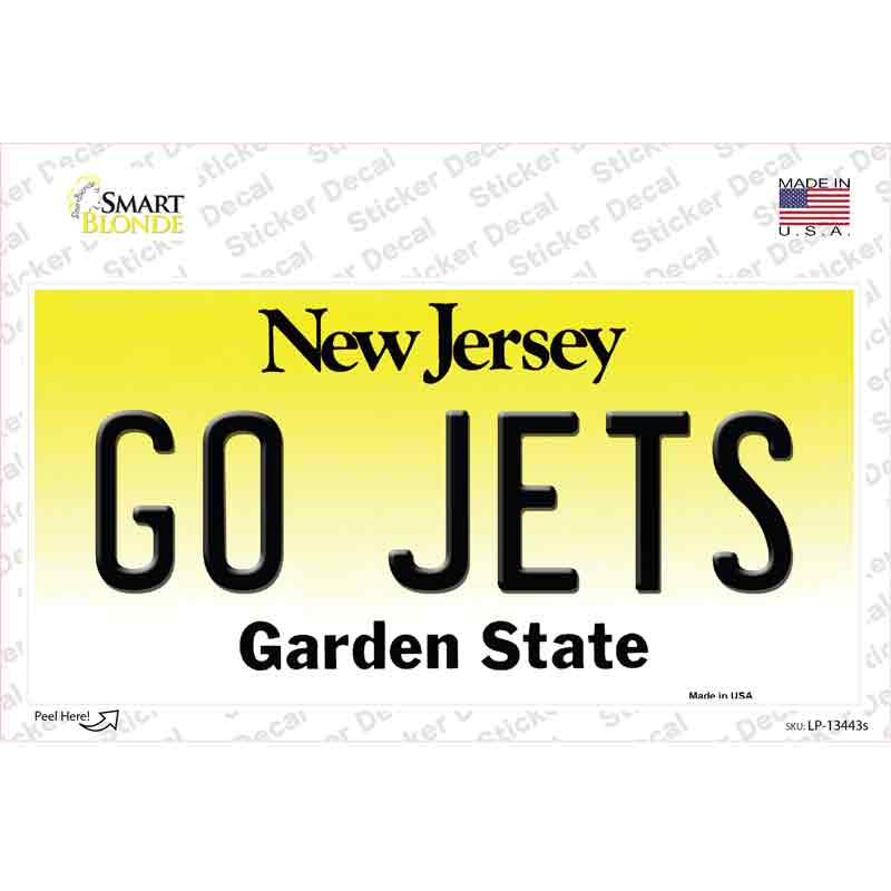 LP-13443s-M Go Jets Novelty Sticker Decal, Medium