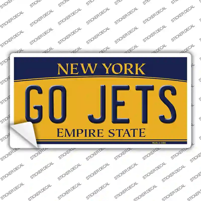 LP-13449s-L   York Go Jets Novelty Sticker Decal, Large