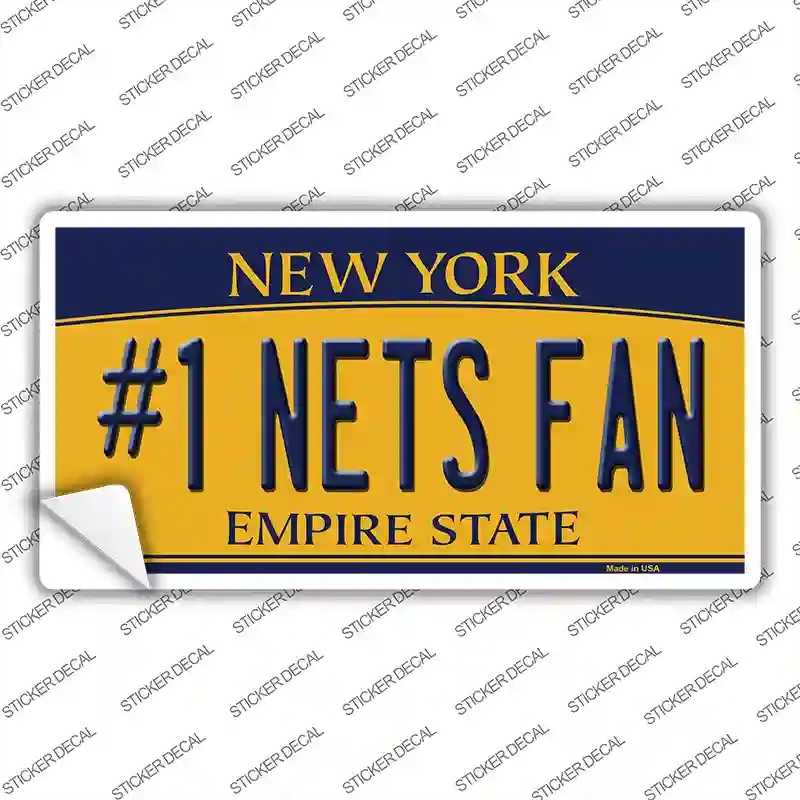 LP-13458s-XL Number 1 Nets Fan Novelty Sticker Decal, Extra Large