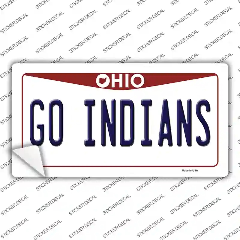LP-13477s-L Go Indians Novelty Sticker Decal, Large