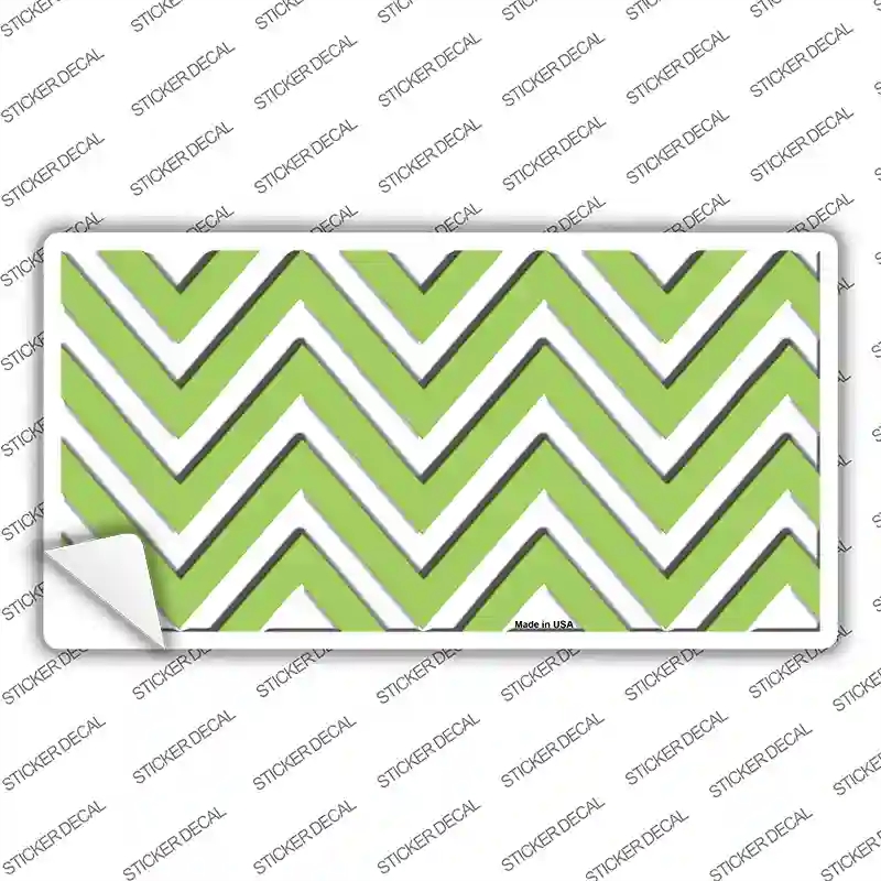 LP-4478s-L Lime Green Chevron Novelty Sticker Decal, Large