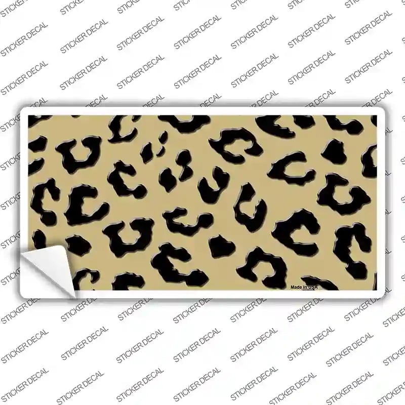 LP-4527s-S Gold Black Cheetah Novelty Sticker Decal, Small