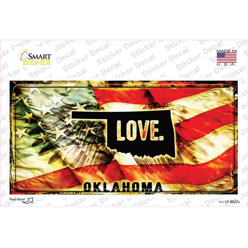 LP-8622s-M Oklahoma Love Novelty Sticker Decal, Medium