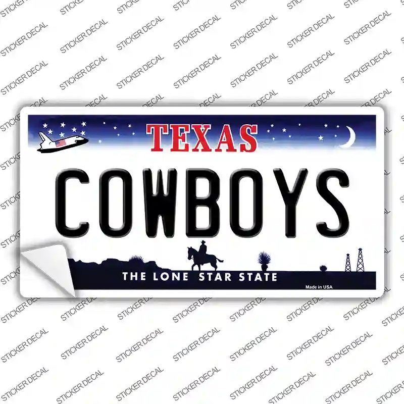 LP-2060s-XL Cowboys Texas State Novelty Sticker Decal, Extra Large