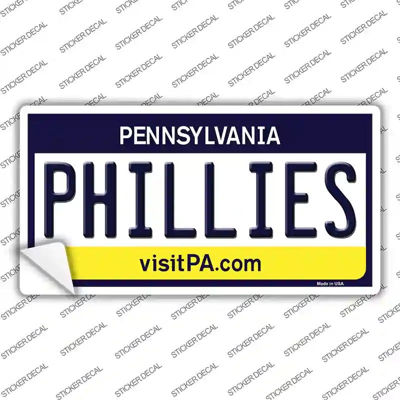 LP-2076s-XL Phillies Pennsylvania State Novelty Sticker Decal, Extra Large