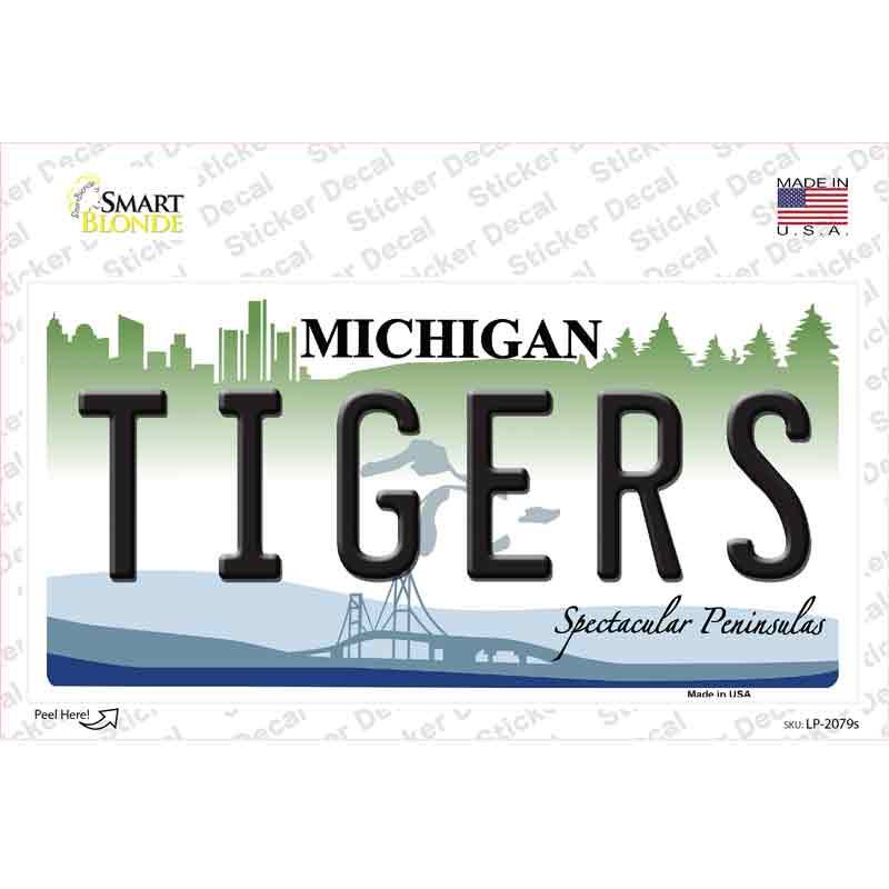 LP-2079s-M Tigers Michigan State Novelty Sticker Decal, Medium