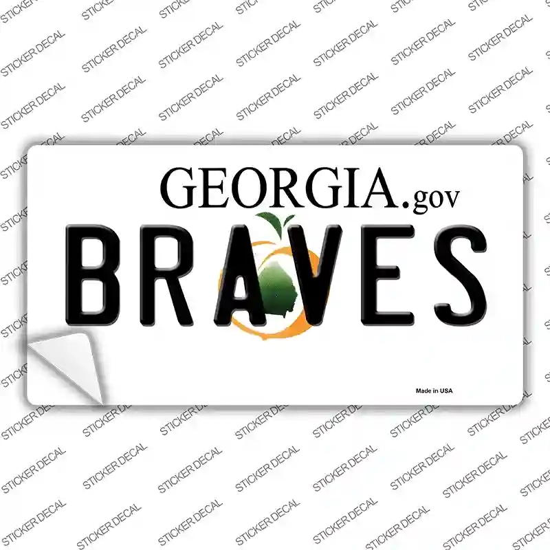 LP-2086s-S Braves Georgia State Novelty Sticker Decal, Small
