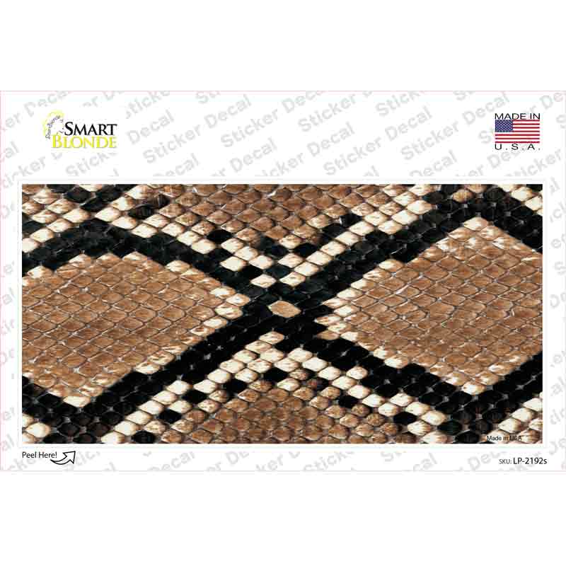 LP-2192s-M Snake Skin Novelty Sticker Decal, Medium