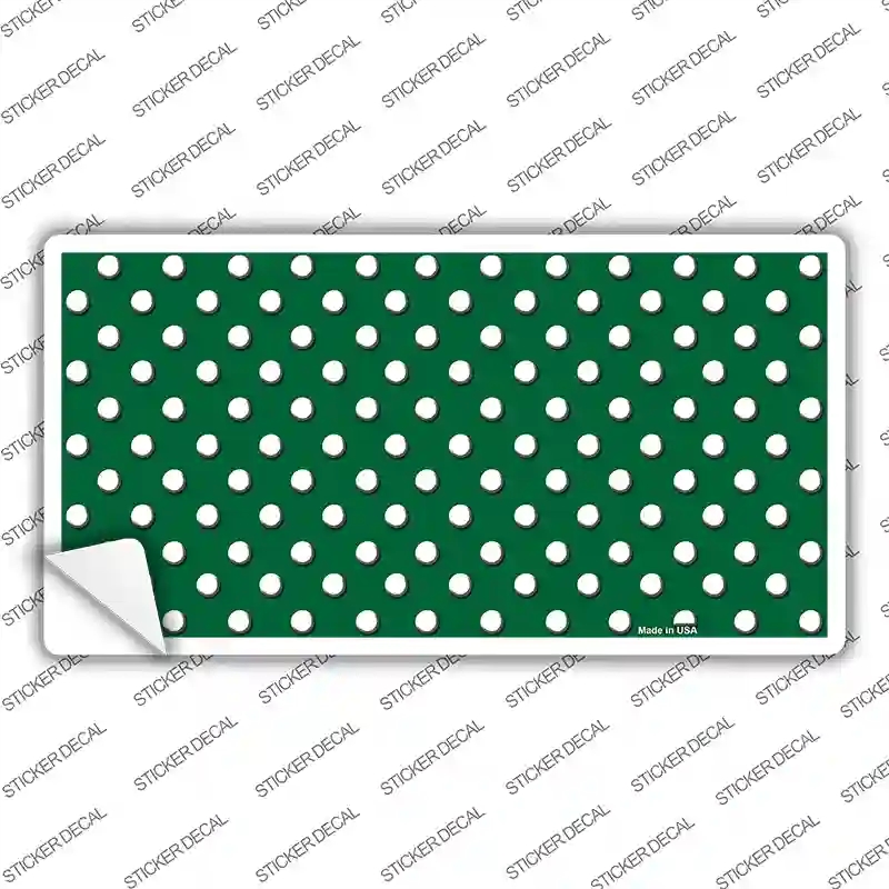 LP-4367s-L Green Polka Dot Novelty Sticker Decal, Large