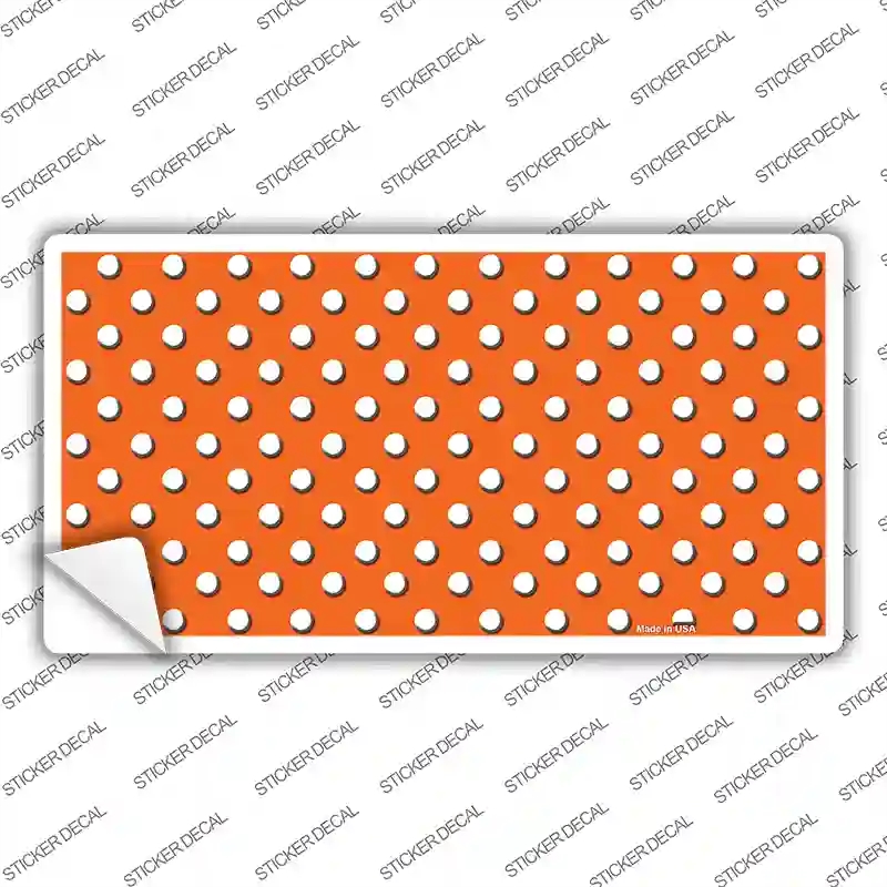LP-4370s-S Orange Polka Dot Novelty Sticker Decal, Small