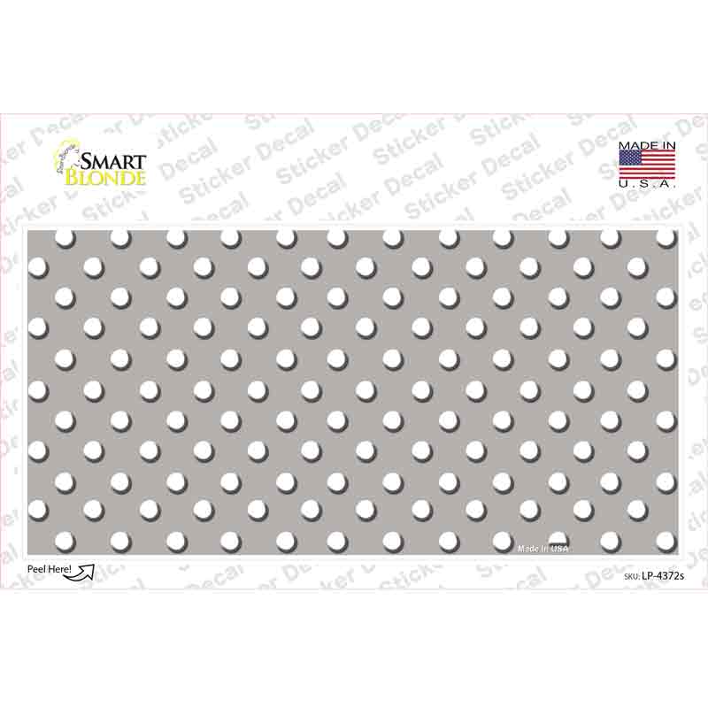 LP-4372s-M Gray Polka Dot Novelty Sticker Decal, Medium