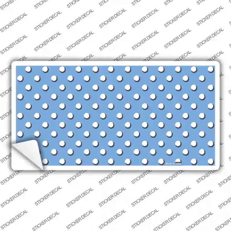 LP-4375s-XL Light Blue Polka Dot Novelty Sticker Decal, Extra Large