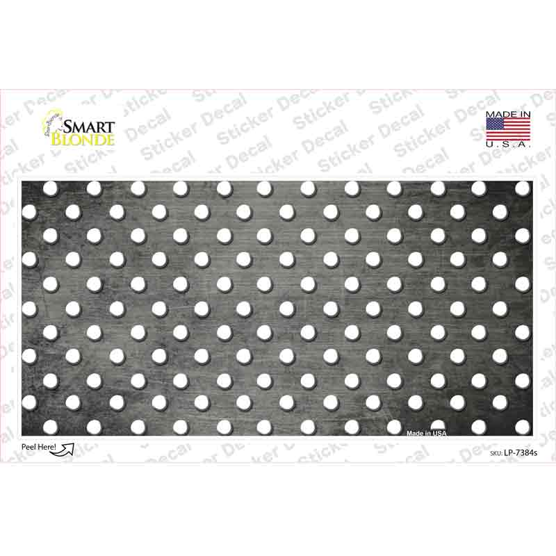 LP-7384s-M Gray White Small Dots Oil Rubbed Novelty Sticker Decal, Medium
