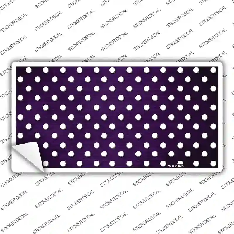 LP-7385s-S Purple White Small Dots Oil Rubbed Novelty Sticker Decal, Small