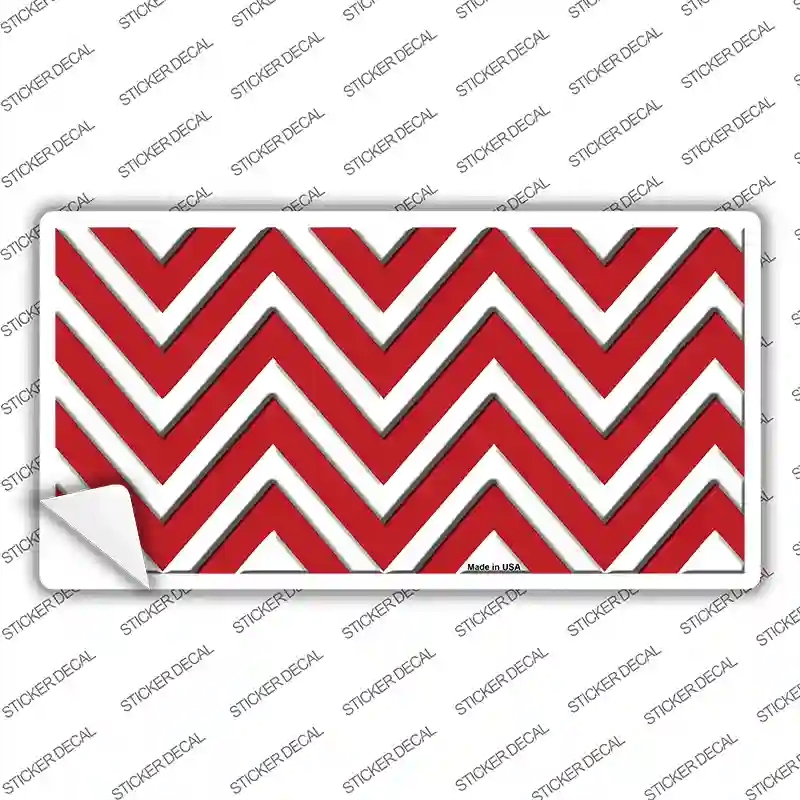 LP-4473s-S Red Chevron Novelty Sticker Decal, Small